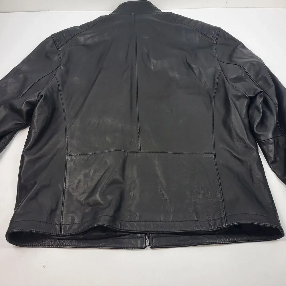 Murano Premium Leather Genuine jacket Lamb Skin Black